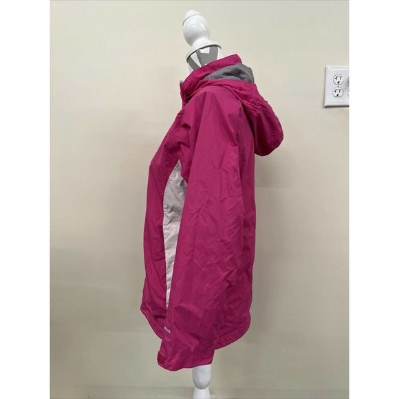 Girls The North Face Pink Grey Hooded HyVent Raincoat Windbreaker Child LG 14/16 - Picture 2 of 12